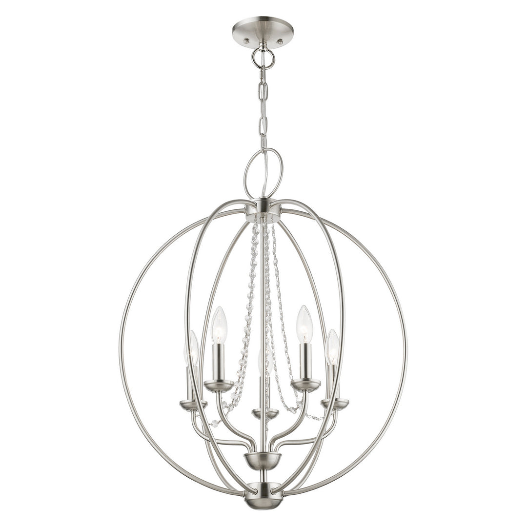 Livex Arabella 40915-91 Chandelier Light - Brushed Nickel