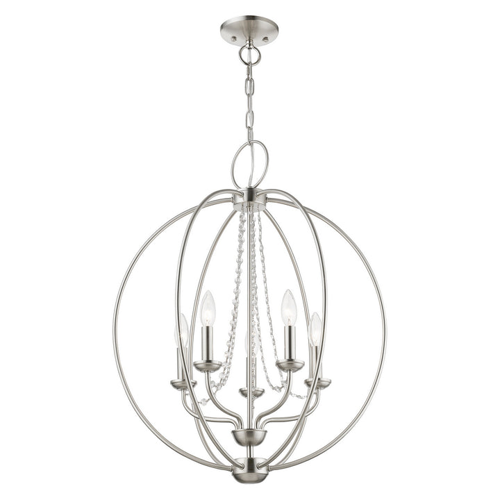 Livex Arabella 40915-91 Chandelier Light - Brushed Nickel