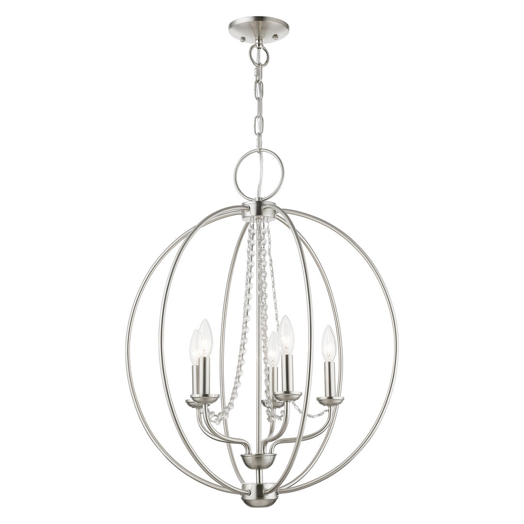 Livex Arabella 40915-91 Chandelier Light - Brushed Nickel