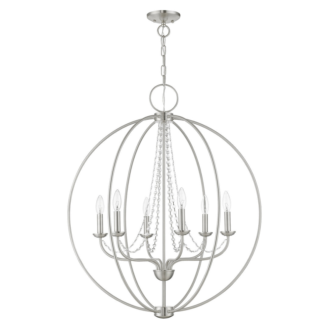 Livex Arabella 40916-91 Chandelier Light - Brushed Nickel