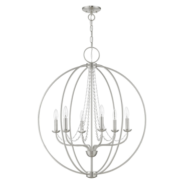 Livex Arabella 40916-91 Chandelier Light - Brushed Nickel