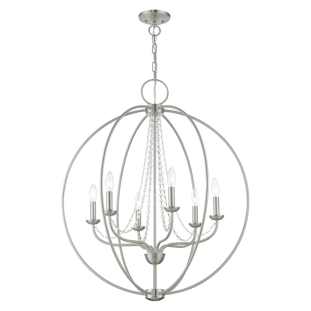 Livex Arabella 40916-91 Chandelier Light - Brushed Nickel