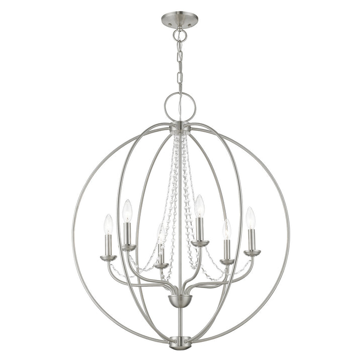 Livex Arabella 40916-91 Chandelier Light - Brushed Nickel