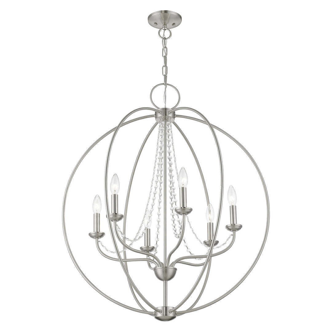 Livex Arabella 40916-91 Chandelier Light - Brushed Nickel