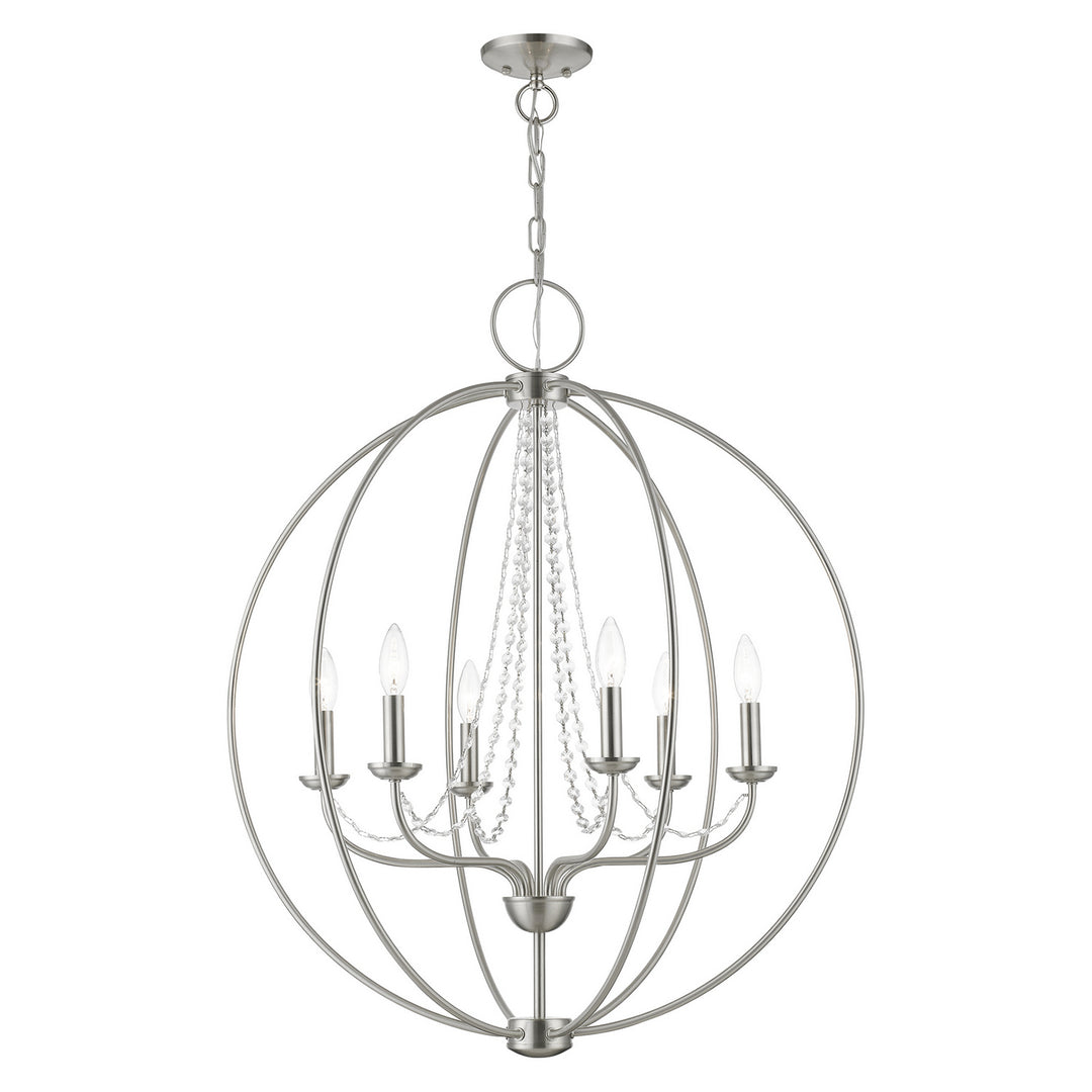 Livex Arabella 40916-91 Chandelier Light - Brushed Nickel