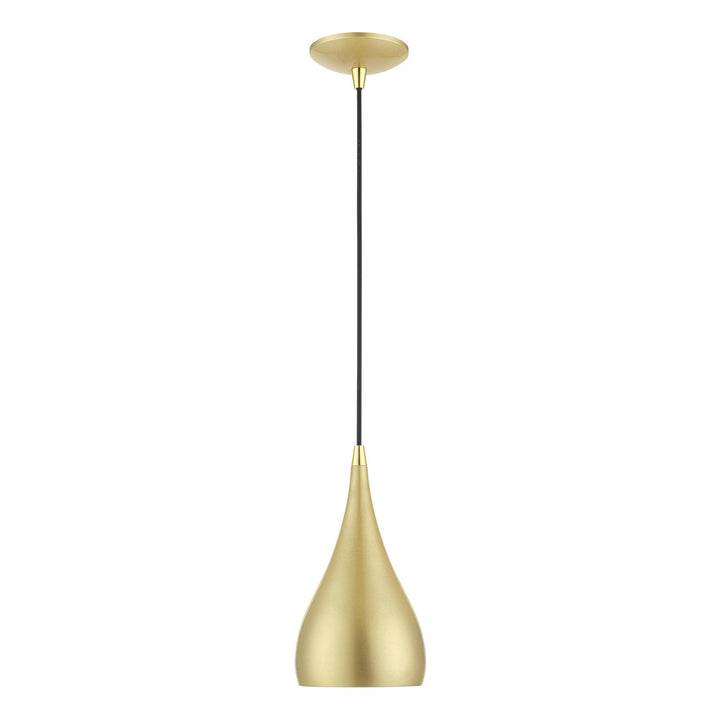 Livex Amador 41171-33 Pendant Light - Soft Gold w/Polished Brass