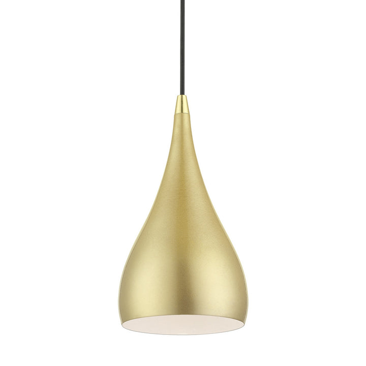 Livex Amador 41171-33 Pendant Light - Soft Gold w/Polished Brass