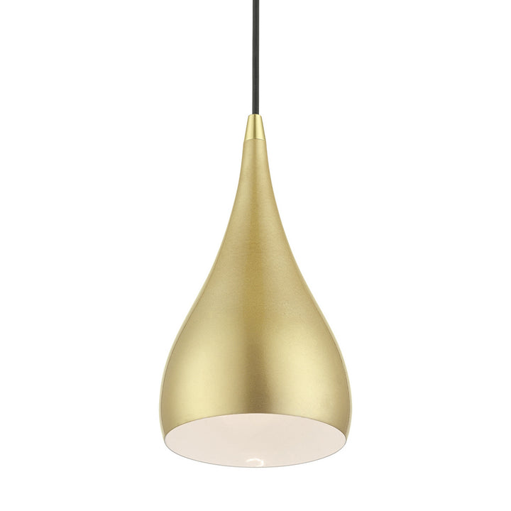 Livex Amador 41171-33 Pendant Light - Soft Gold w/Polished Brass