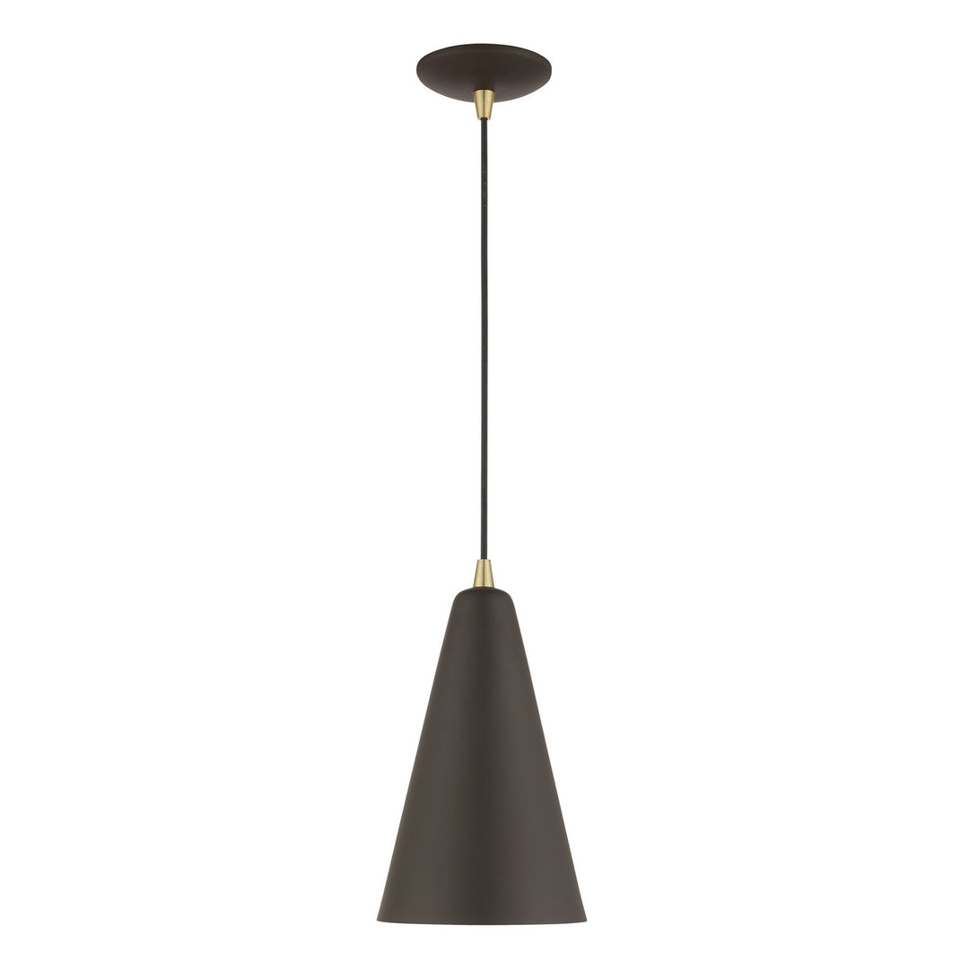 Livex Dulce 41175-07 Pendant Light - Bronze w/Antique Brass