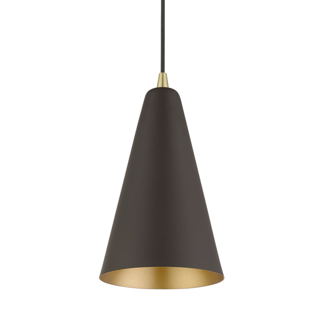 Livex Dulce 41175-07 Pendant Light - Bronze w/Antique Brass