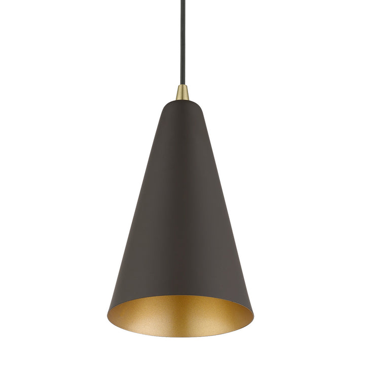 Livex Dulce 41175-07 Pendant Light - Bronze w/Antique Brass