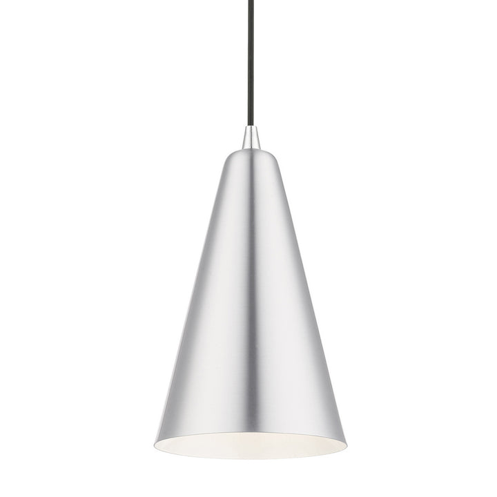 Livex Dulce 41175-66 Pendant Light - Brushed Aluminum w/Polished Chrome