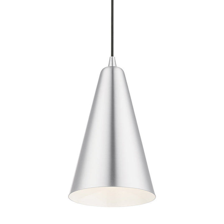 Livex Dulce 41175-66 Pendant Light - Brushed Aluminum w/Polished Chrome