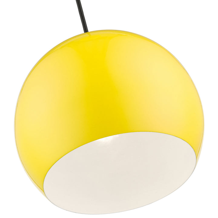 Livex Piedmont 41181-82 Pendant Light - Shiny Yellow w/Polished Chrome