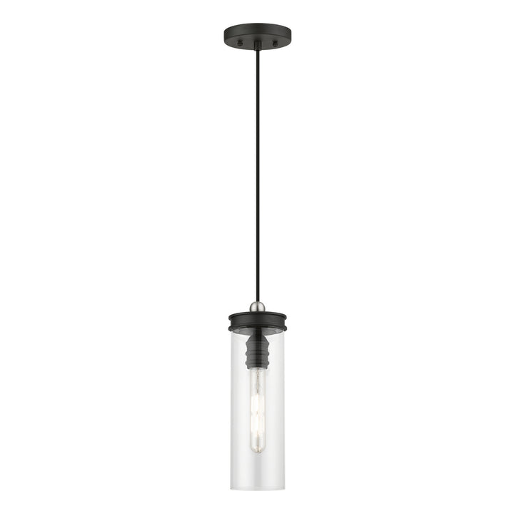 Livex Devoe 41236-04 Pendant Light - Black w/Brushed Nickel