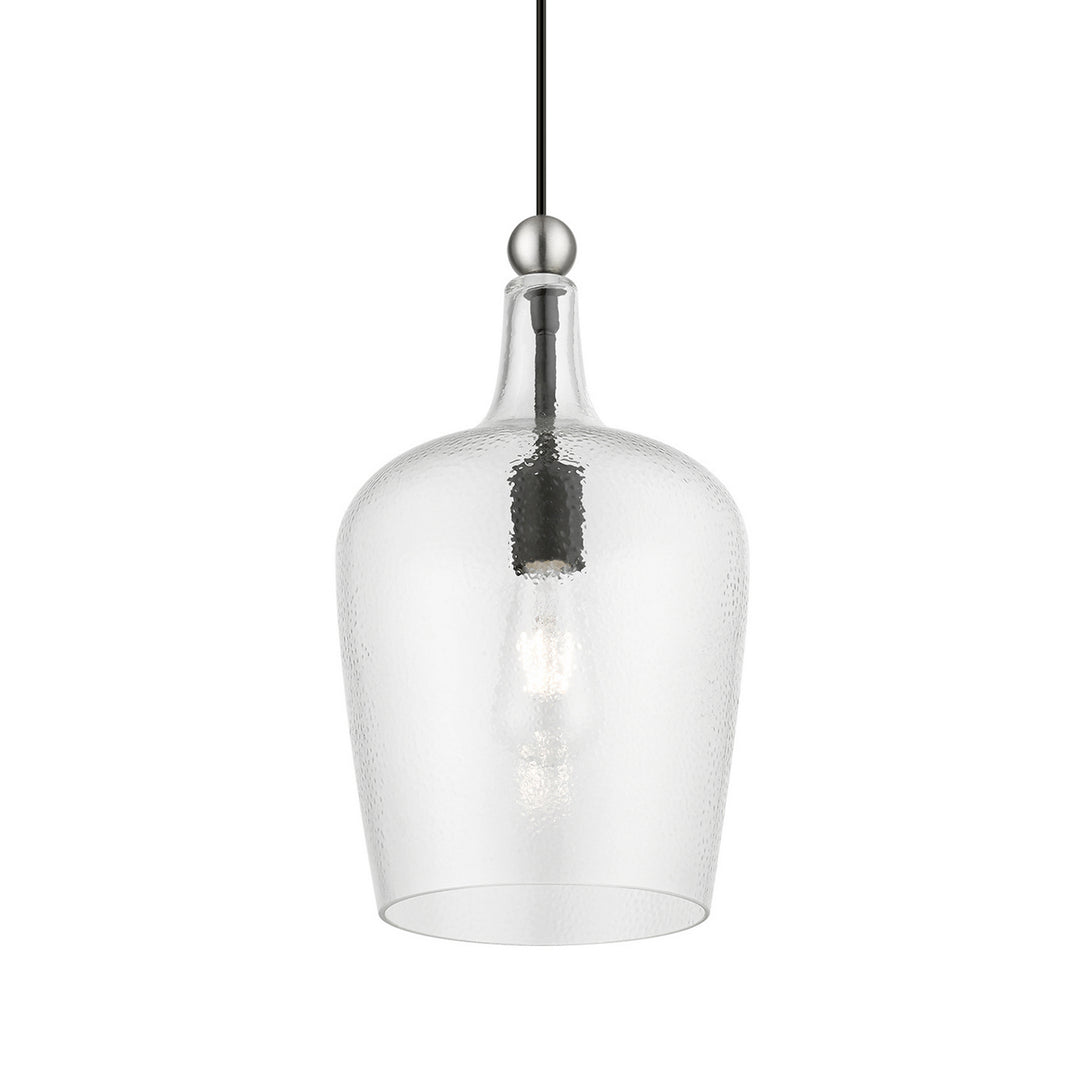 Livex Avery 41237-04 Pendant Light - Black w/Brushed Nickel