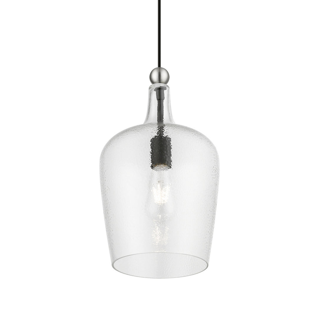 Livex Avery 41237-04 Pendant Light - Black w/Brushed Nickel