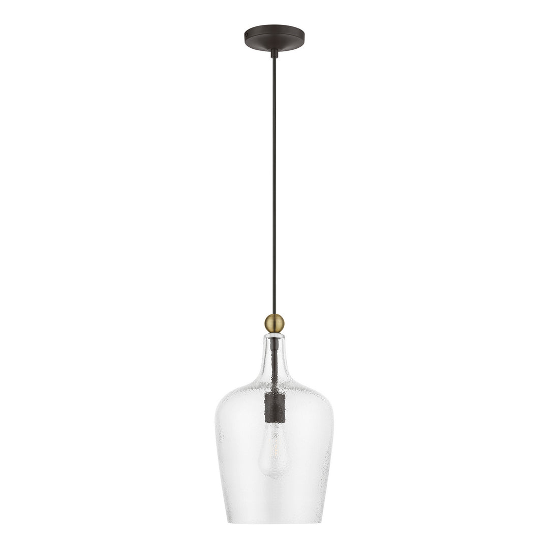 Livex Avery 41237-07 Pendant Light - Bronze w/Antique Brass