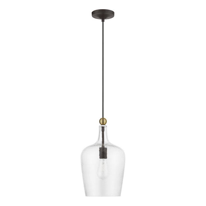 Livex Avery 41237-07 Pendant Light - Bronze w/Antique Brass