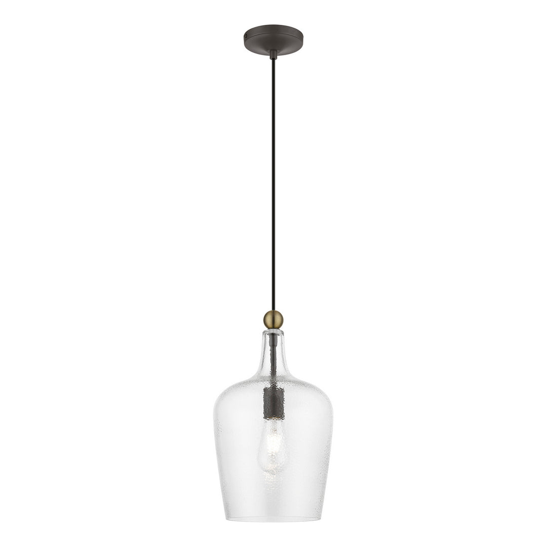 Livex Avery 41237-07 Pendant Light - Bronze w/Antique Brass