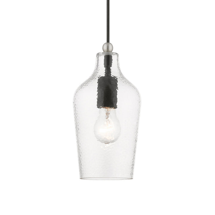 Livex Avery 41240-04 Pendant Light - Black w/Brushed Nickel