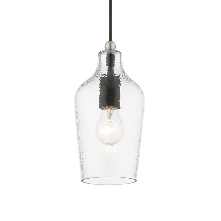 Livex Avery 41240-04 Pendant Light - Black w/Brushed Nickel