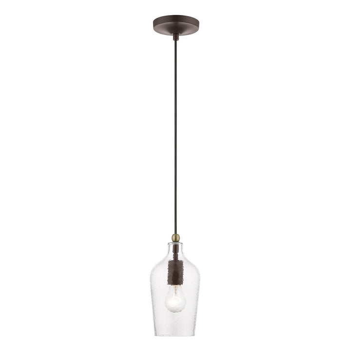 Livex Avery 41240-07 Pendant Light - Bronze w/Antique Brass