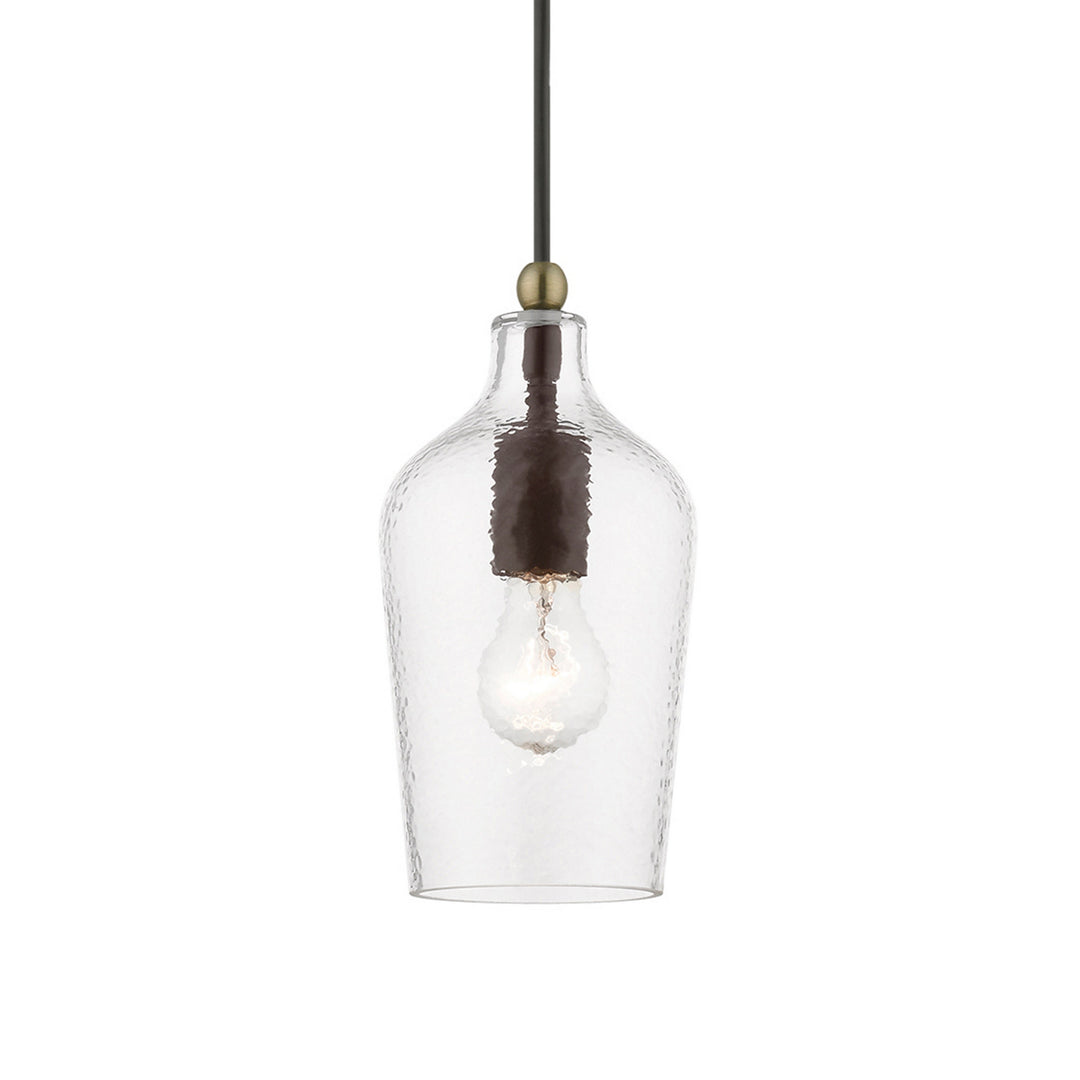 Livex Avery 41240-07 Pendant Light - Bronze w/Antique Brass