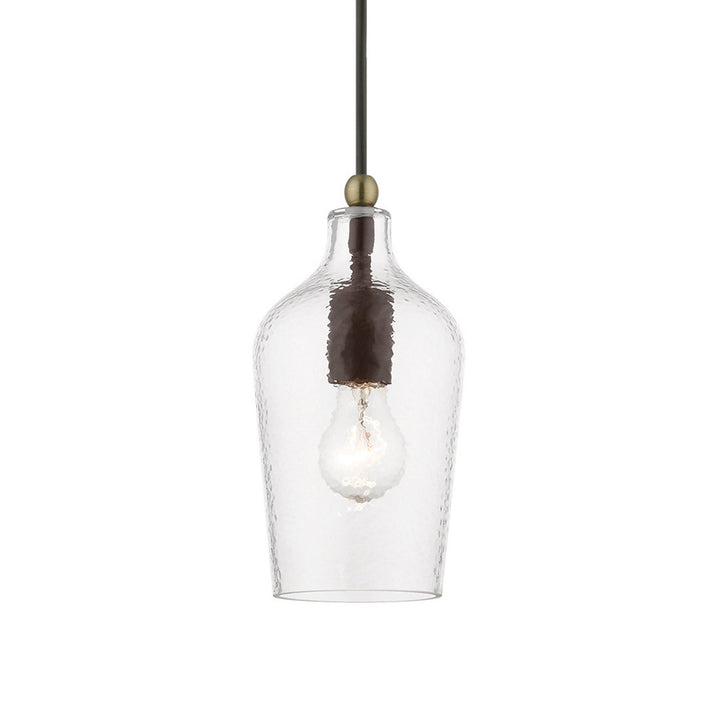 Livex Avery 41240-07 Pendant Light - Bronze w/Antique Brass