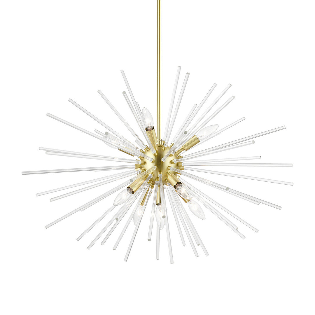 Livex Utopia 41255-12 Chandelier Light - Satin Brass