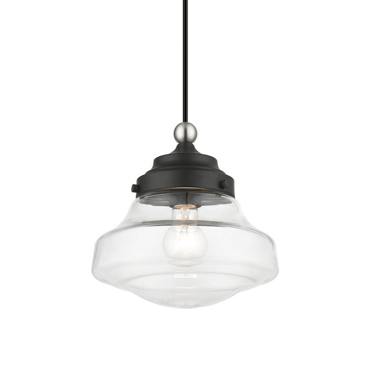 Livex Avondale 41293-04 Pendant Light - Black w/Brushed Nickel