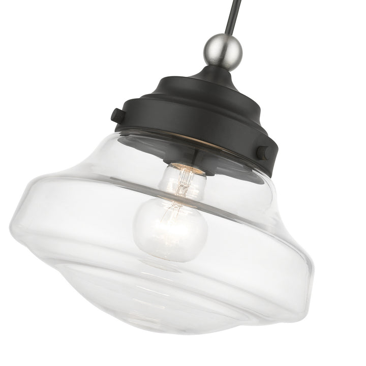 Livex Avondale 41293-04 Pendant Light - Black w/Brushed Nickel