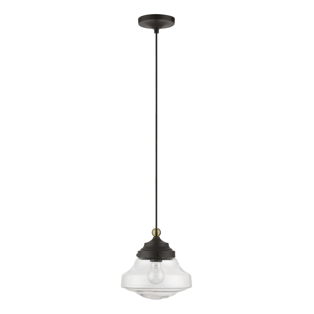 Livex Avondale 41293-07 Pendant Light - Bronze w/Antique Brass