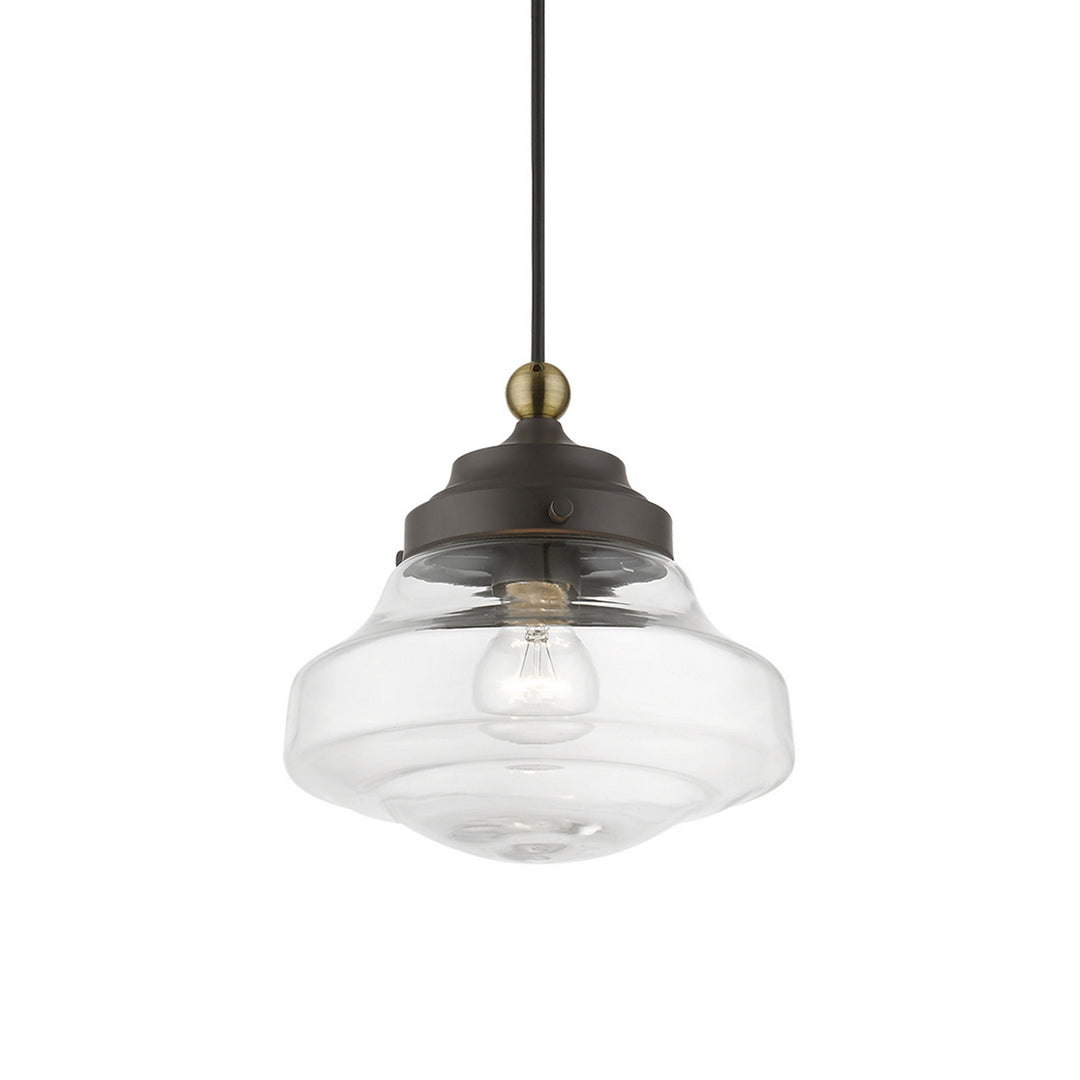 Livex Avondale 41293-07 Pendant Light - Bronze w/Antique Brass