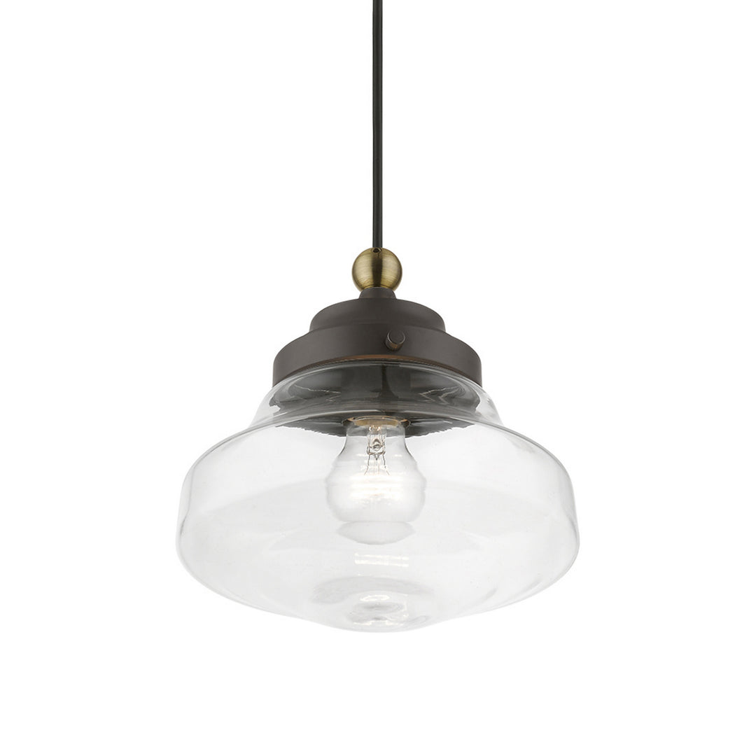 Livex Avondale 41293-07 Pendant Light - Bronze w/Antique Brass