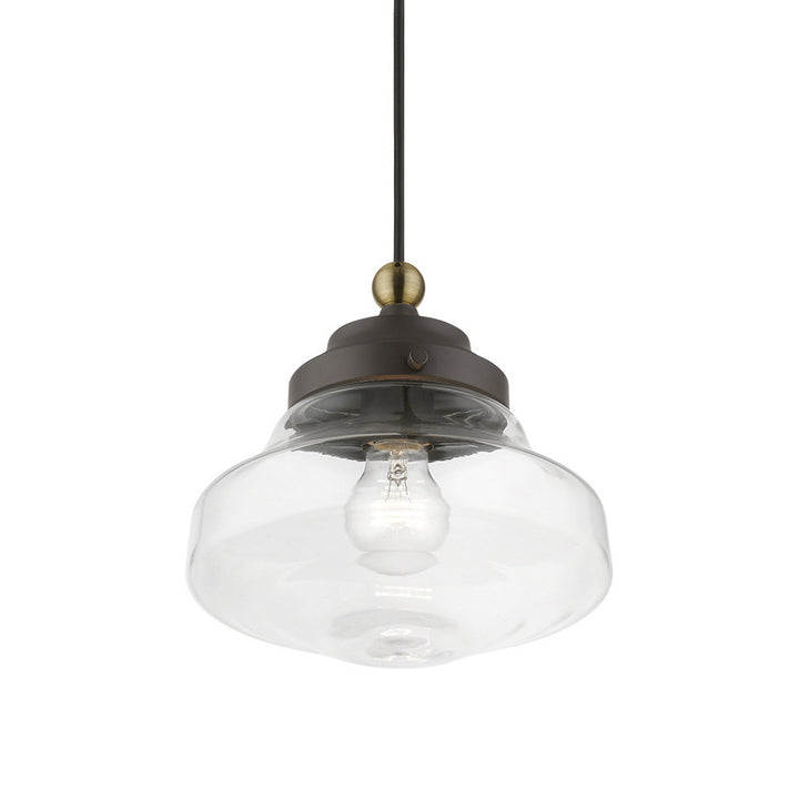 Livex Avondale 41293-07 Pendant Light - Bronze w/Antique Brass