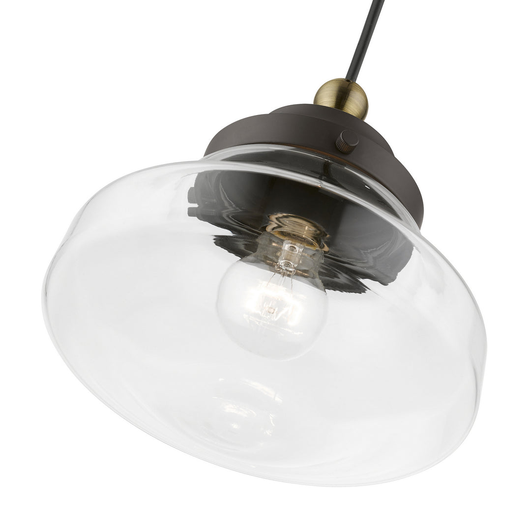 Livex Avondale 41293-07 Pendant Light - Bronze w/Antique Brass