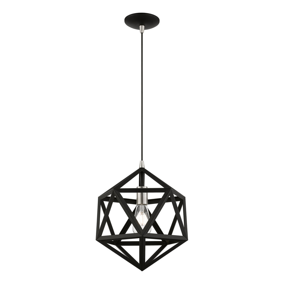 Livex Ashland 41328-04 Pendant Light - Black w/Brushed Nickel