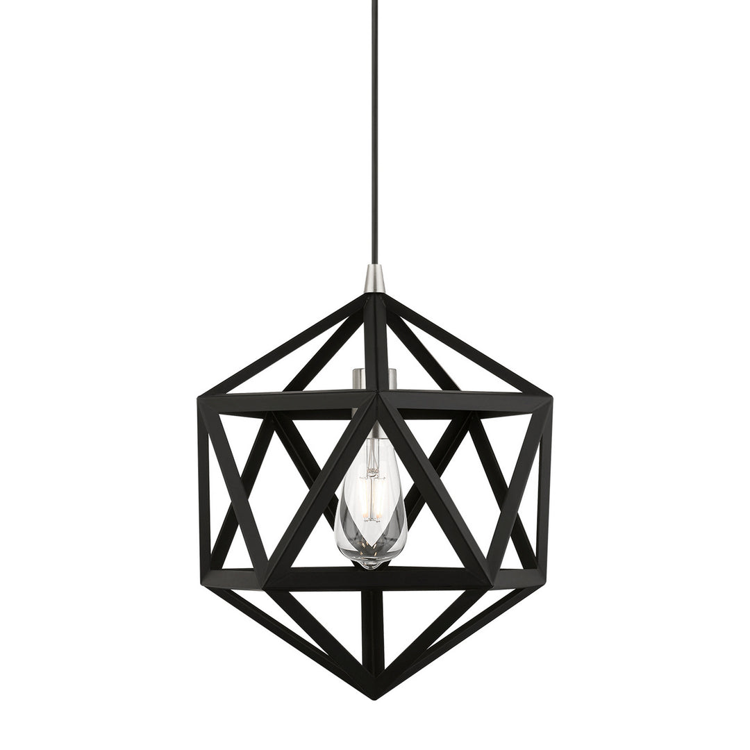 Livex Ashland 41328-04 Pendant Light - Black w/Brushed Nickel