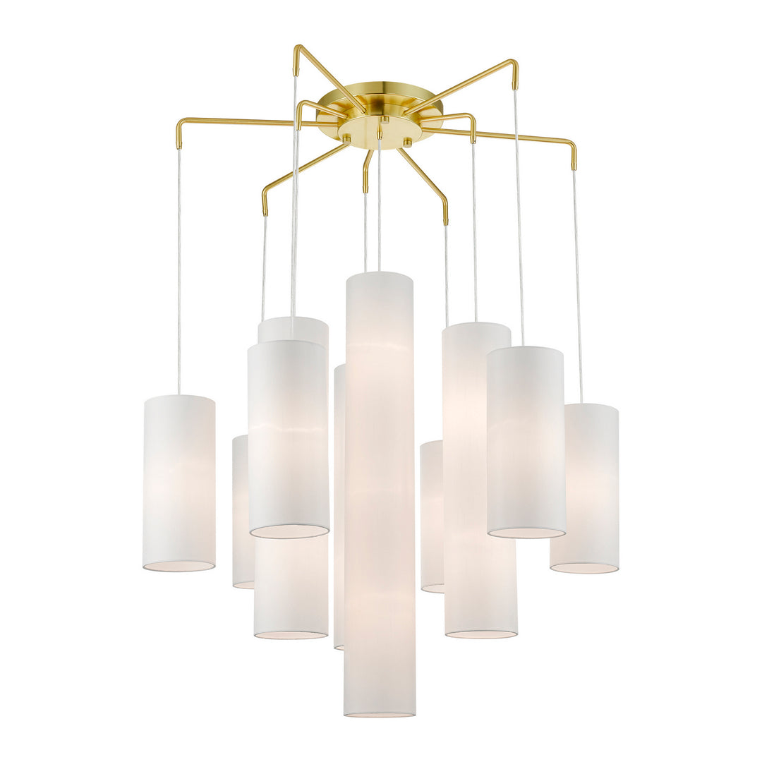 Livex Strathmore 42658-12 Chandelier Light - Satin Brass