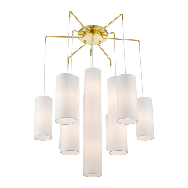 Livex Strathmore 42658-12 Chandelier Light - Satin Brass