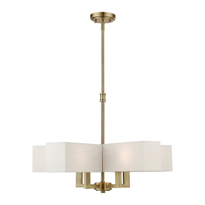 Livex Rubix 42665-01 Chandelier Light - Antique Brass