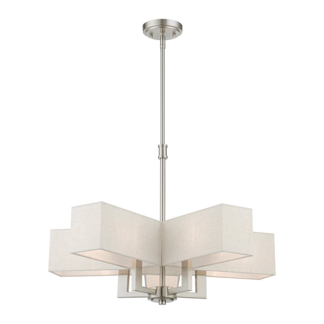 Livex Rubix 42665-91 Chandelier Light - Brushed Nickel