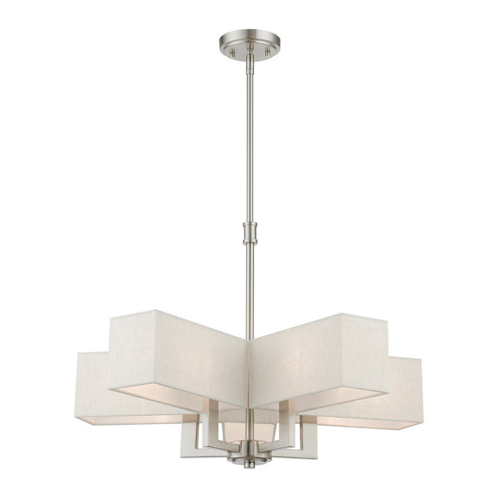 Livex Rubix 42665-91 Chandelier Light - Brushed Nickel