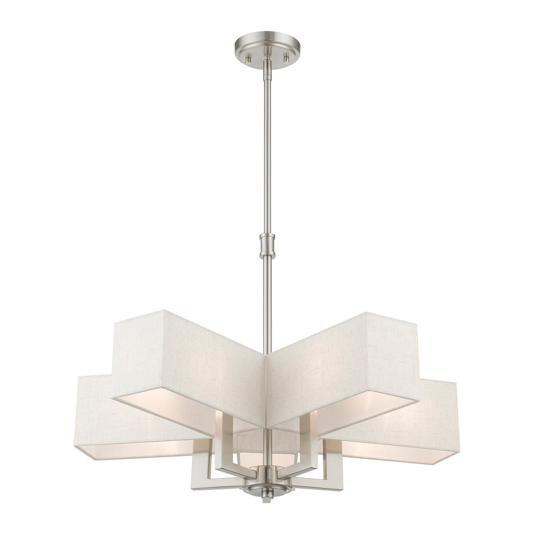 Livex Rubix 42665-91 Chandelier Light - Brushed Nickel