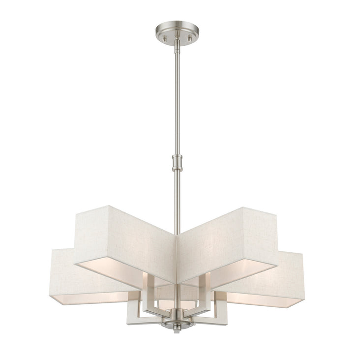 Livex Rubix 42665-91 Chandelier Light - Brushed Nickel