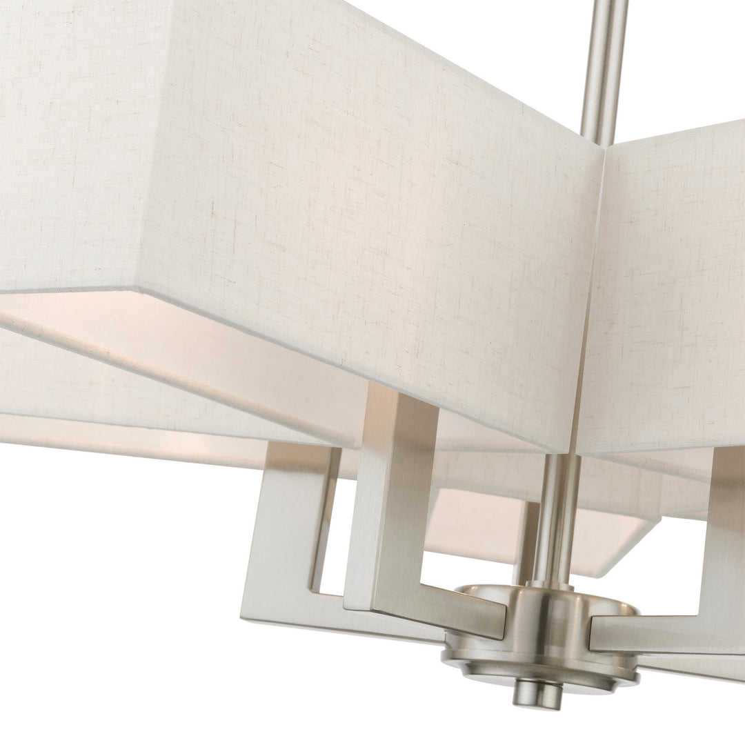 Livex Rubix 42665-91 Chandelier Light - Brushed Nickel