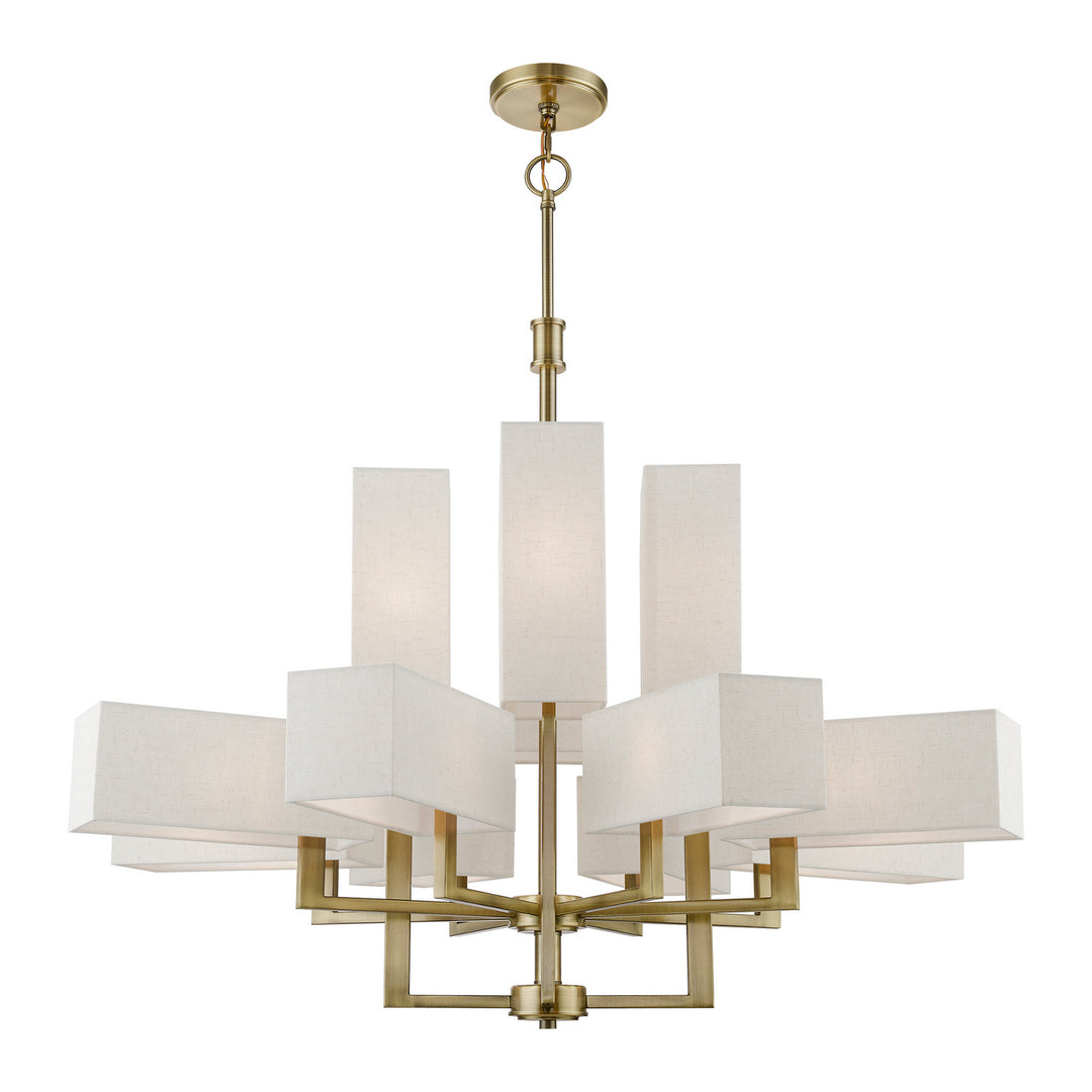 Livex Rubix 42669-01 Chandelier Light - Antique Brass