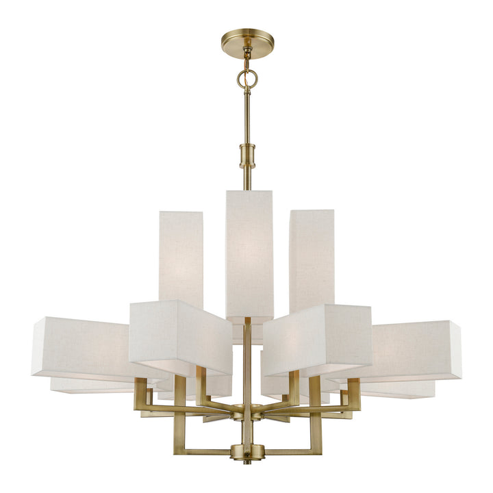 Livex Rubix 42669-01 Chandelier Light - Antique Brass