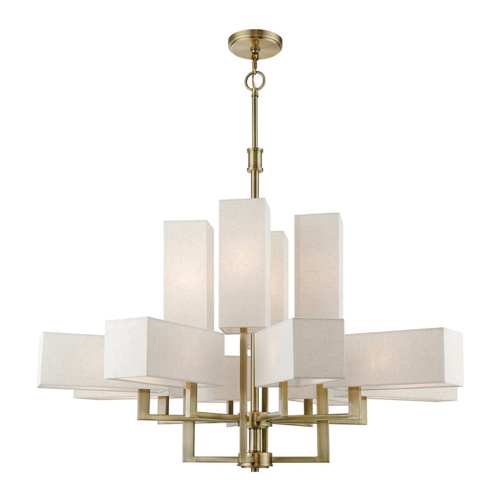 Livex Rubix 42669-01 Chandelier Light - Antique Brass